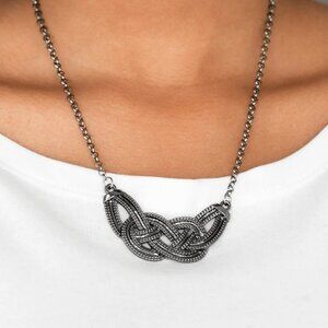 Paparazzi Jewelry Accessories - Nautically Naples - Black Necklace - Vintage